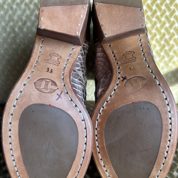 Marco Delli Women's Chenoa Bronze Leather Floral Embroidery Ankle Boots NEW - Picture 10 of 16